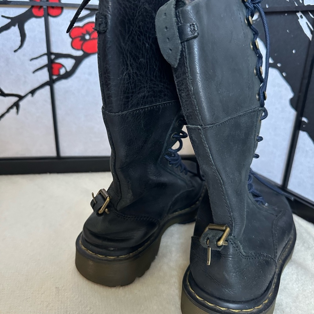 Dr. Martens Aleina Foldover Triumph Boots with Floral Interior - Picture 7 of 11